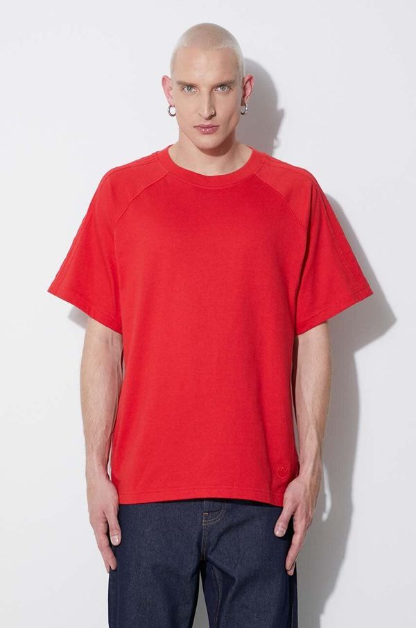 adidas Originals Pamučna majica adidas Originals Essentials Tee boja: crvena, model bez uzorka, IA2445-red