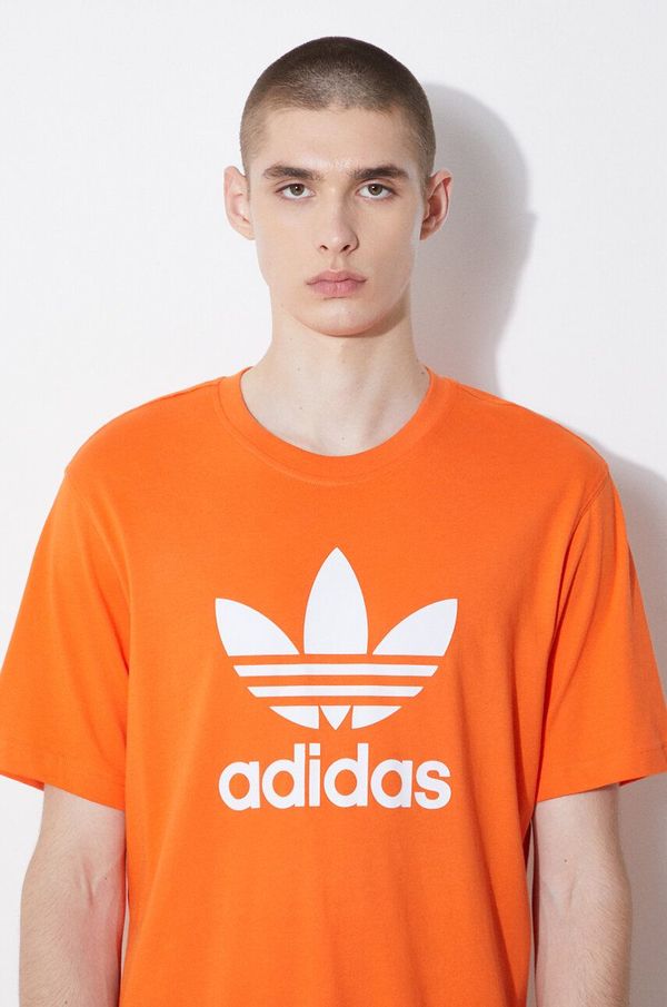 adidas Originals Pamučna majica adidas Originals za muškarce, boja: narančasta, s tiskom, IR8000