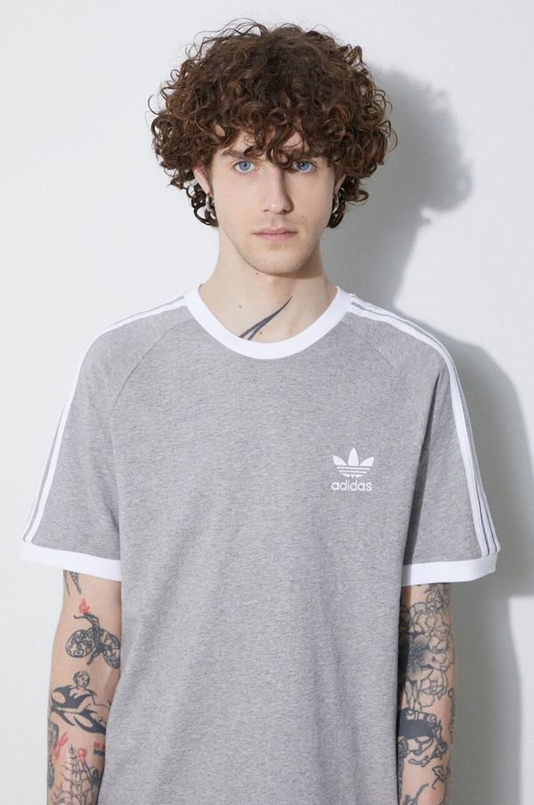 adidas Originals Pamučna majica adidas Originals za muškarce, boja: siva, s uzorkom, IA4848-grey