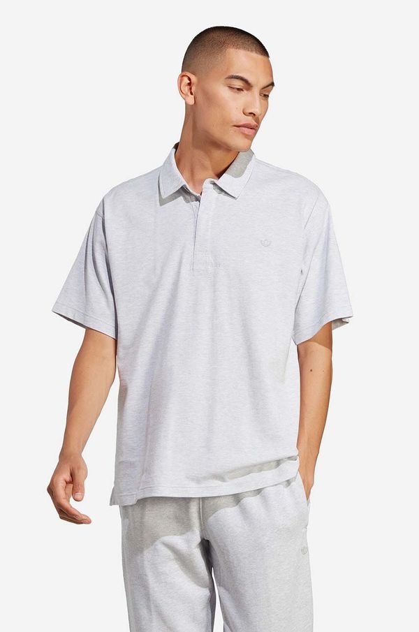 adidas Originals Pamučna polo majica adidas Originals Premium Essentials Polo Shirt boja: siva, glatki model, IC5120-grey