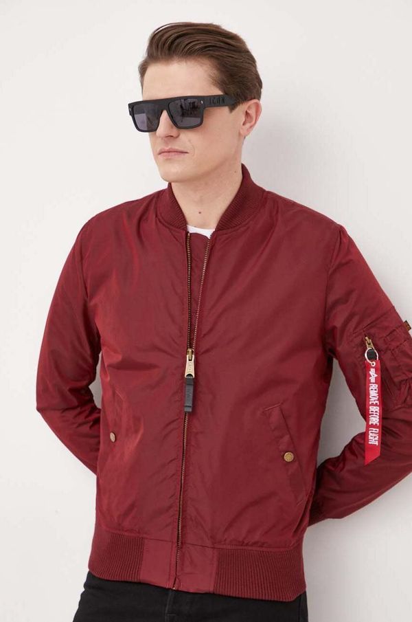 Alpha Industries Bomber jakna Alpha Industries boja: bordo, za prijelazno razdoblje, 191103.184-Burgundy