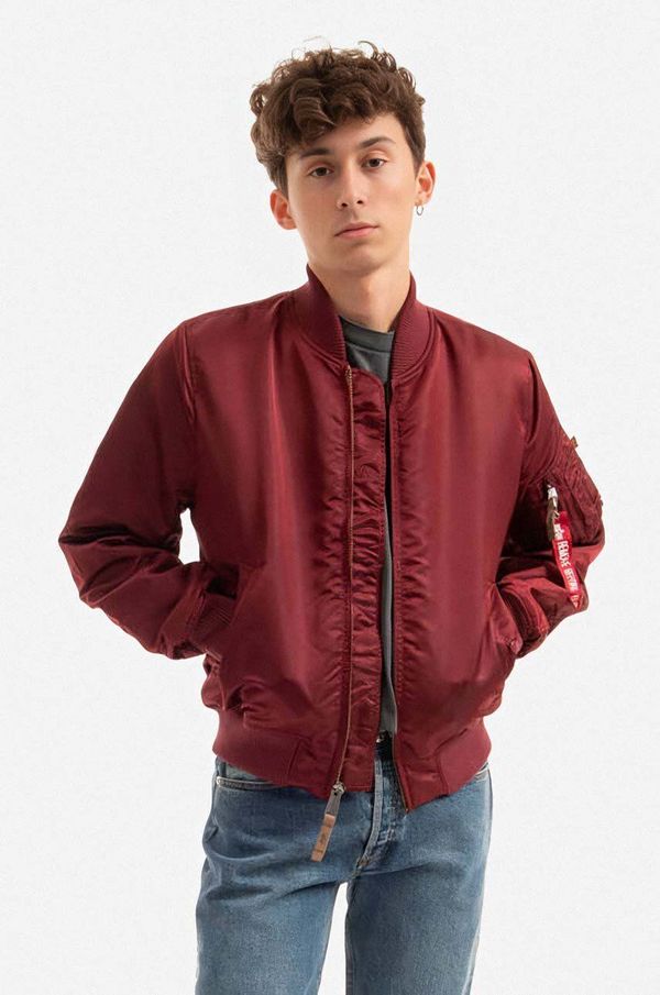 Alpha Industries Bomber jakna Alpha Industries MA-1 VF 59 za muškarce, boja: bordo, za prijelazno razdoblje, 191118.184-maroon