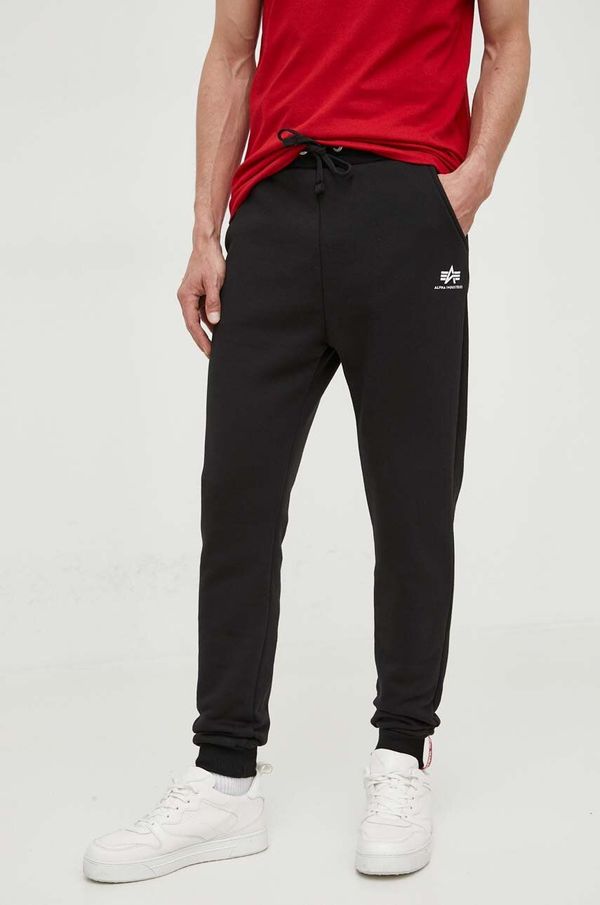 Alpha Industries Donji dio trenirke Alpha Industries boja: crna, glatki materijal, 116370.03-Black
