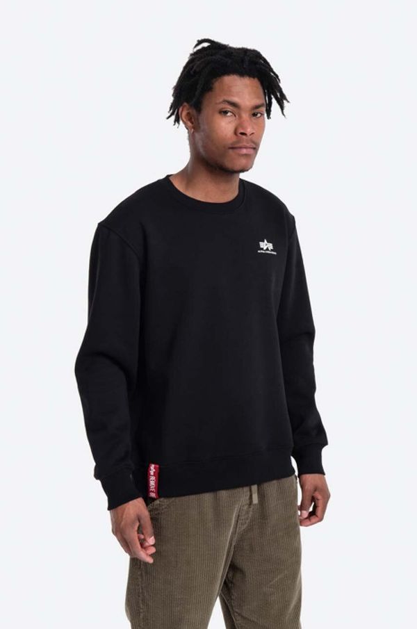 Alpha Industries Dukserica Alpha Industries Basic Sweater Small Logo za muškarce, boja: crna, bez uzorka, 188307.03-black 188307.03