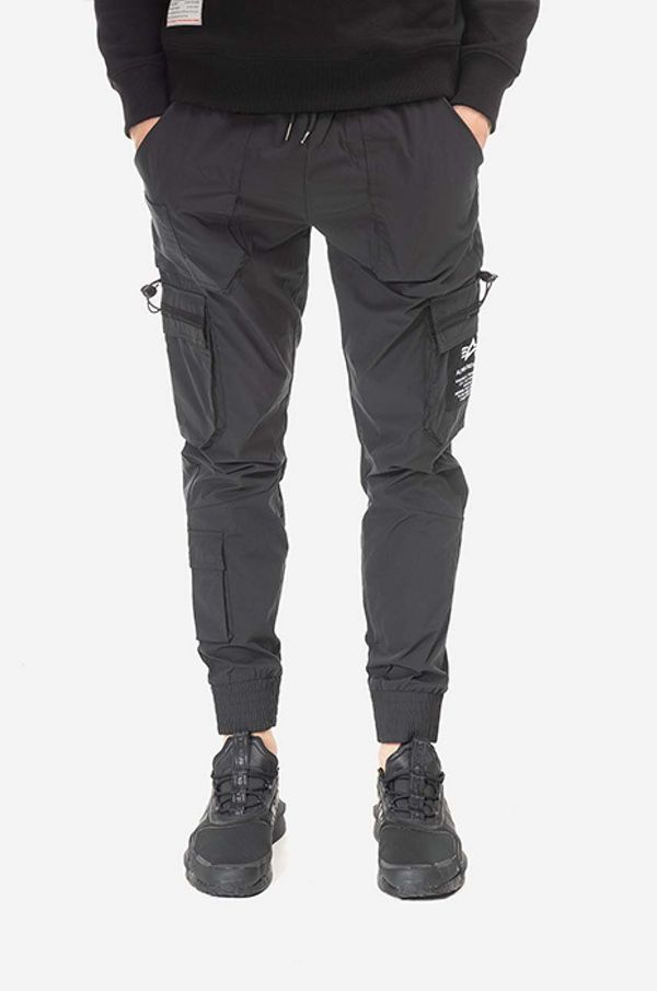 Alpha Industries Hlače Alpha Industries Jogger za muškarce, boja: crna, cargo kroj, 108203.03-black