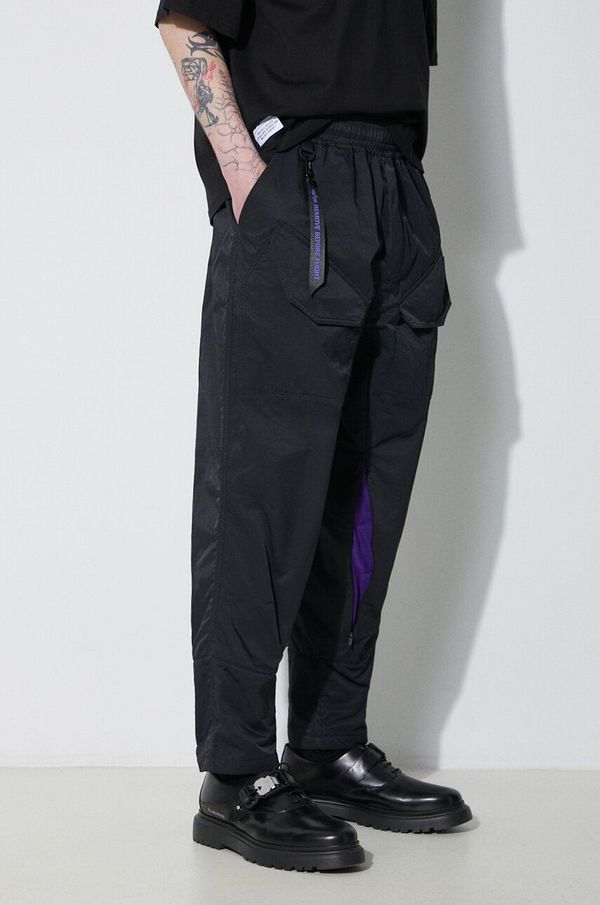 Alpha Industries Hlače Alpha Industries Utility UV za muškarce, boja: crna, cargo kroj, 146206UV