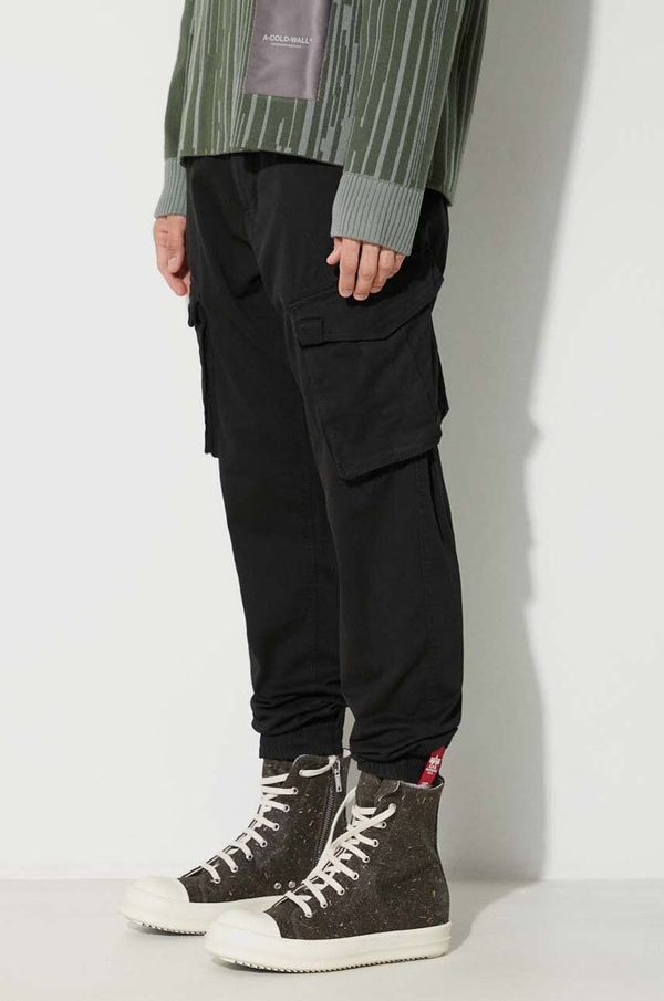 Alpha Industries Hlače Alpha Industries za muškarce, boja: crna, cargo kroj