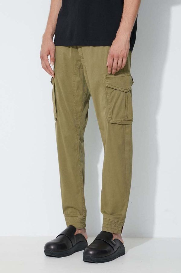 Alpha Industries Hlače Alpha Industries za muškarce, boja: zelena, cargo kroj, 116202.11-green
