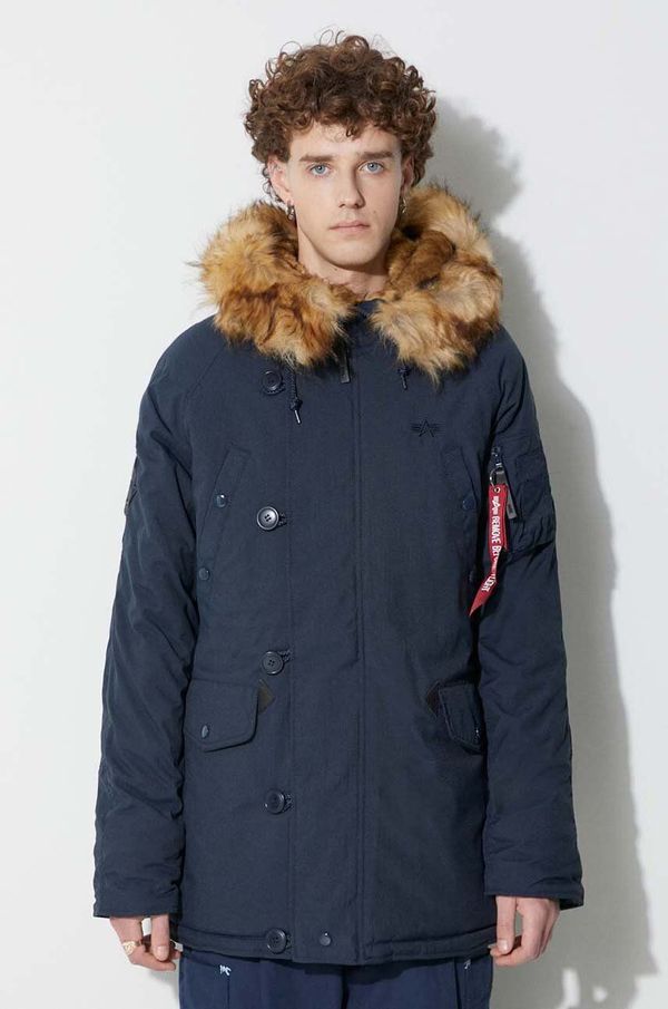 Alpha Industries Jakna Alpha Industries Explorer za muškarce, boja: tamno plava, za zimu, 193128.07-navy