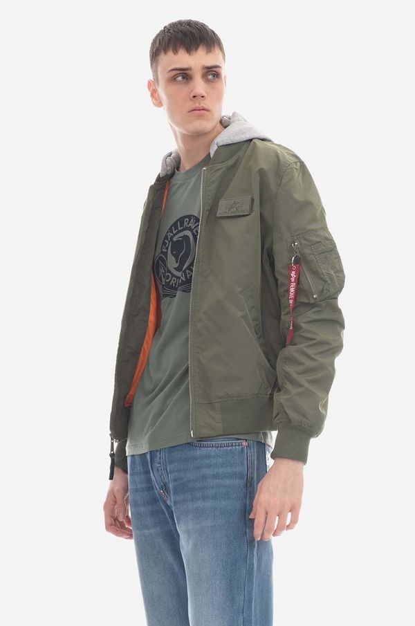 Alpha Industries Jakna Alpha Industries MA-1 TT Hood BP Ref. za muškarce, boja: zelena, za prijelazno razdoblje, 106103.01-green
