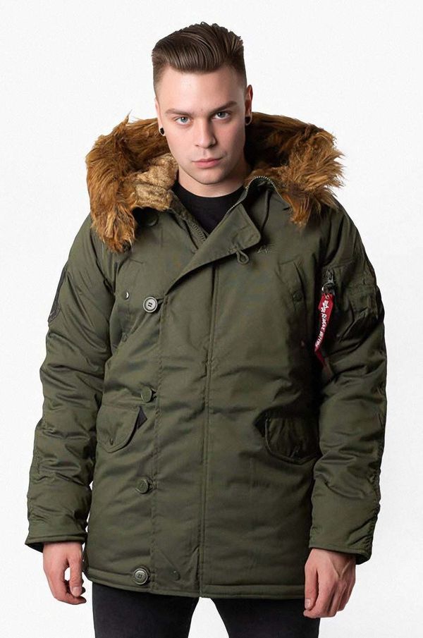 Alpha Industries Jakna Alpha Industries za muškarce, boja: zelena, za zimu, 193128.257-green