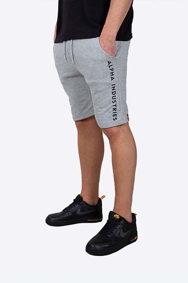 Alpha Industries Kratke hlače Alpha Industries Al Sweat za muškarce, boja: siva, 116365.17-grey