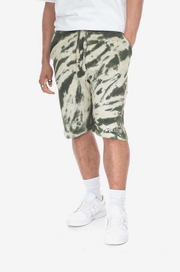 Alpha Industries Kratke hlače Alpha Industries Tie Dye za muškarce, boja: zelena, 106361.142-green