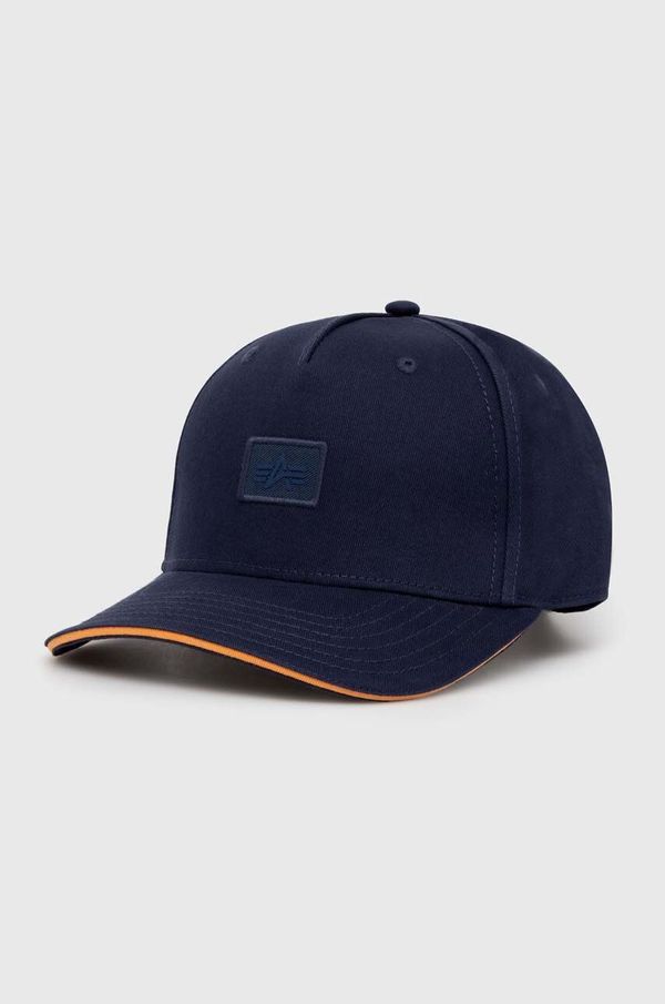 Alpha Industries Pamučna kapa sa šiltom Alpha Industries Essentials RL boja: tamno plava, s aplikacijom, 146900