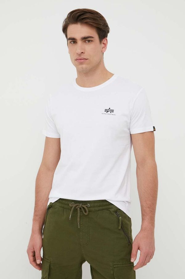 Alpha Industries Pamučna majica Alpha Industries Basic T Small Logo boja: bijela, s tiskom, 188505.09-White 188505.09