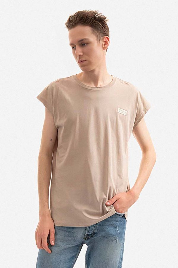 Alpha Industries Pamučna majica Alpha Industries boja: bež, glatki model, 118530.627-cream