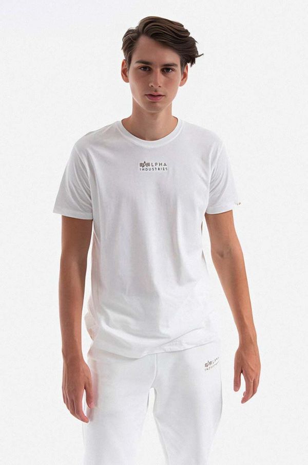 Alpha Industries Pamučna majica Alpha Industries boja: bijela, s tiskom, 118529.626-white