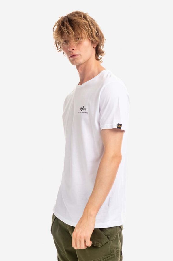 Alpha Industries Pamučna majica Alpha Industries boja: bijela, s tiskom, 128507.09-white