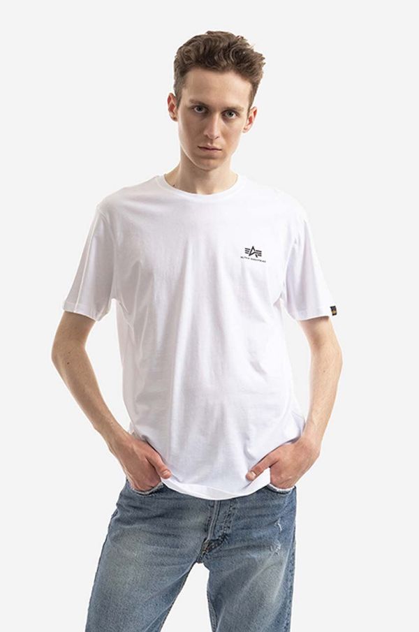 Alpha Industries Pamučna majica Alpha Industries boja: bijela, s tiskom, 128507CP.573-white