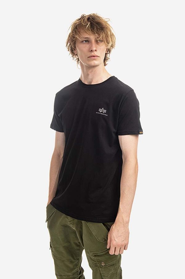 Alpha Industries Pamučna majica Alpha Industries boja: crna, s tiskom, 128507RP.285-black