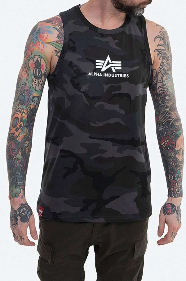 Alpha Industries Pamučna majica Alpha Industries boja: siva, 126566C.125-grey