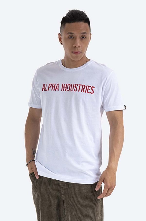 Alpha Industries Pamučna majica Alpha Industries RBF Moto boja: bijela, s tiskom, 116512.09-white