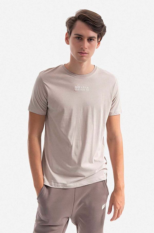 Alpha Industries Pamučna majica Alpha Industries za muškarce, boja: bež, s tiskom, 118529.627-cream