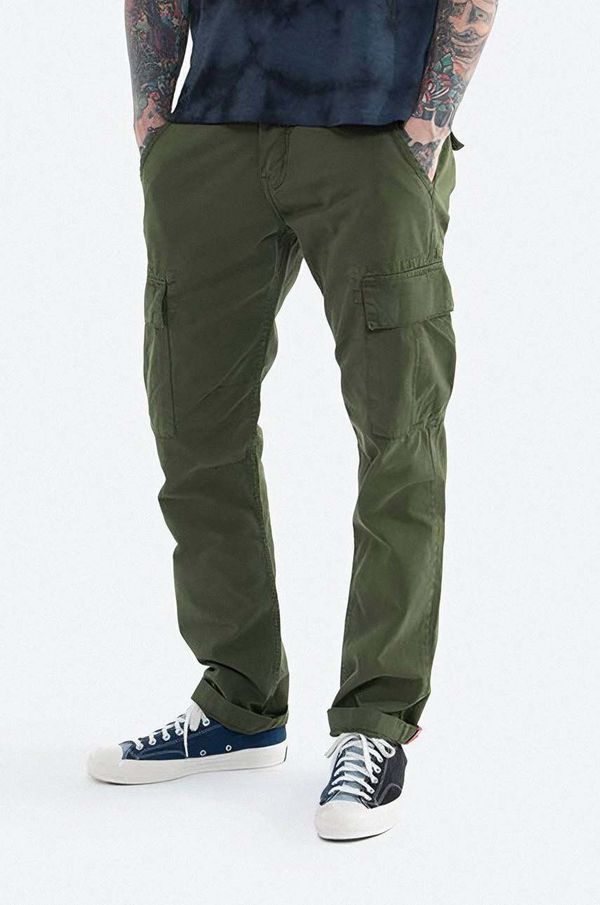 Alpha Industries Pamučne hlače Alpha Industries Agent Agent Pant boja: zelena, ravni kroj, 158205.142-green 158205.142