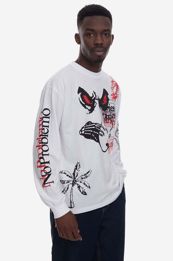 Aries Dukserica Aries Mash Up LS Tee za muškarce, boja: bijela, AR60022 WHITE