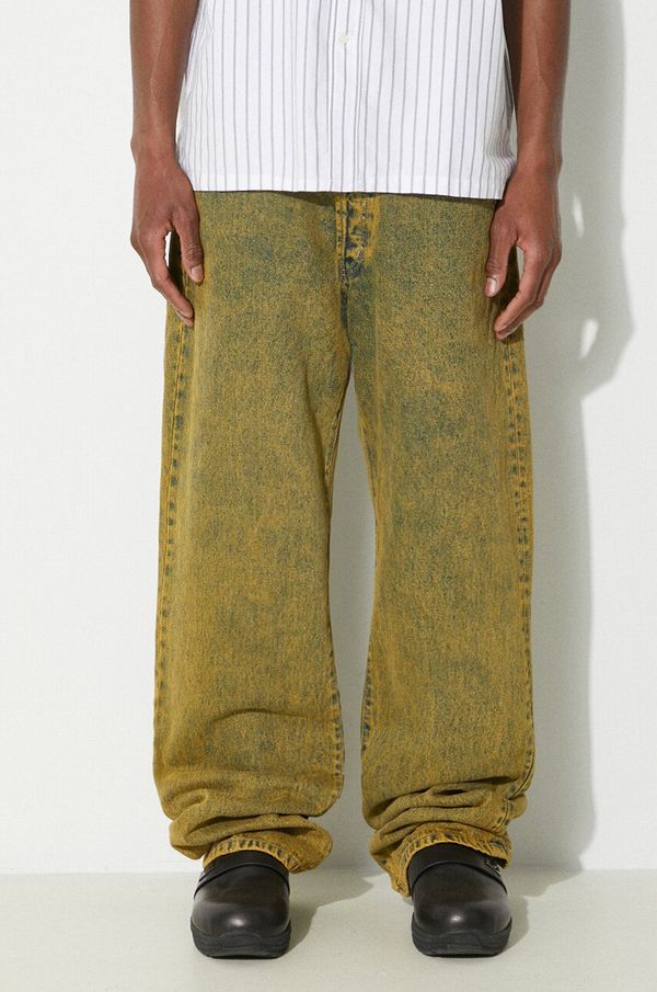 Aries Traperice Aries Acid Wash Batten Jean za muškarce, SUAR31313