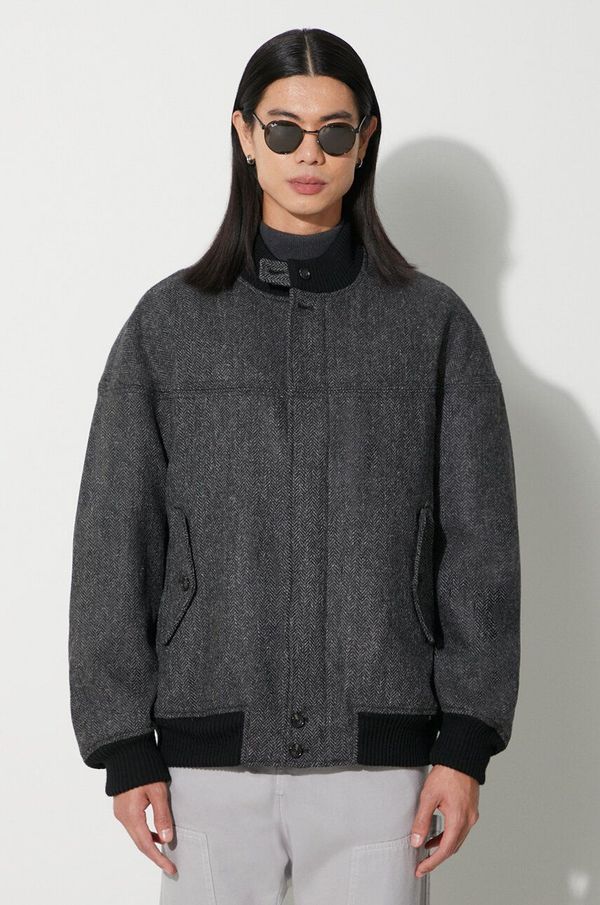 Baracuta Vunena bomber jakna Baracuta Herringbone Derby Jacket boja: siva, za prijelazno razdoblje, oversize, BRCPS1001