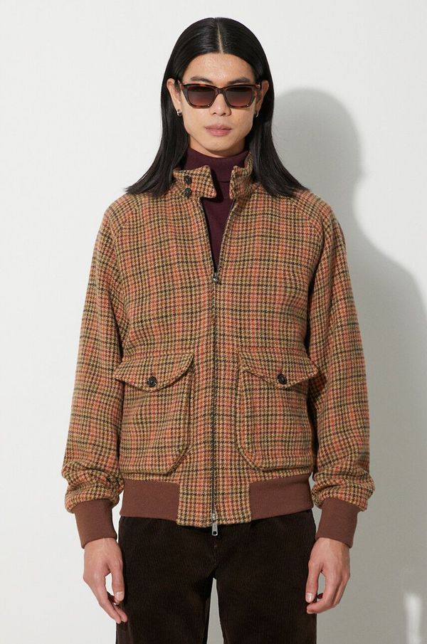 Baracuta Vunena bomber jakna Baracuta P. Wool G9 AF Pocket Unpadded boja: smeđa, za prijelazno razdoblje, oversize, BRCPS1003