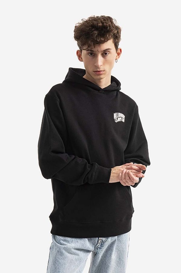 Billionaire Boys Club Pamučna dukserica Billionaire Boys Club za muškarce, boja: crna, s kapuljačom, s tiskom, BC005-HEATHERGRE