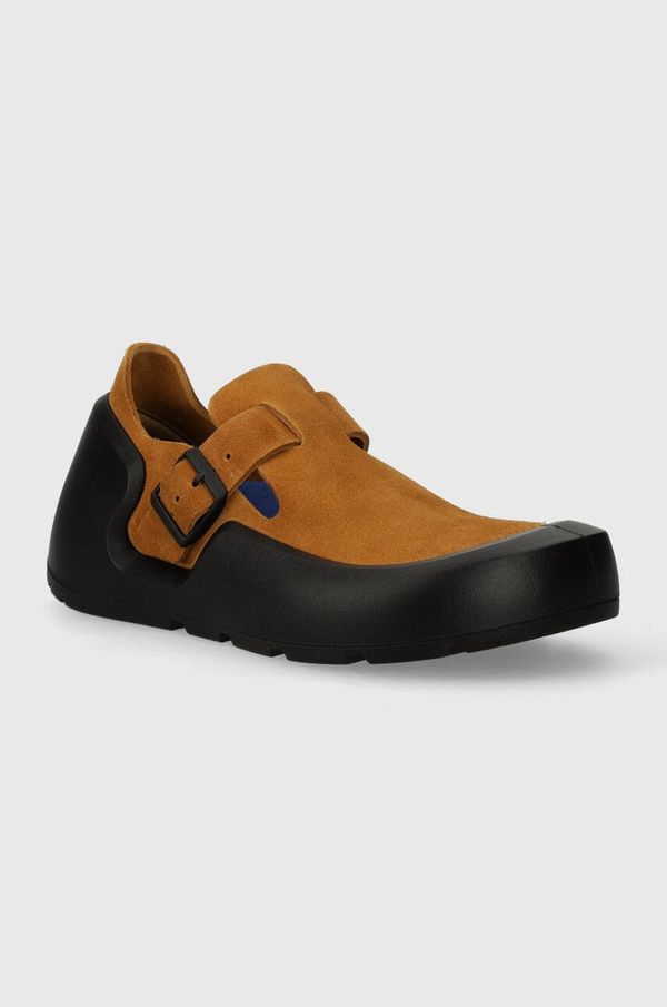 Birkenstock Cipele od brušene kože Birkenstock Reykjavik za žene, boja: smeđa, ravni potplat, 1027351