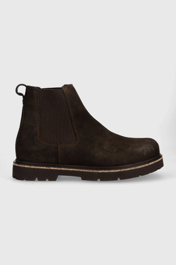 Birkenstock Gležnjače od brušene kože Birkenstock Highwood za muškarce, boja: smeđa, 1025726