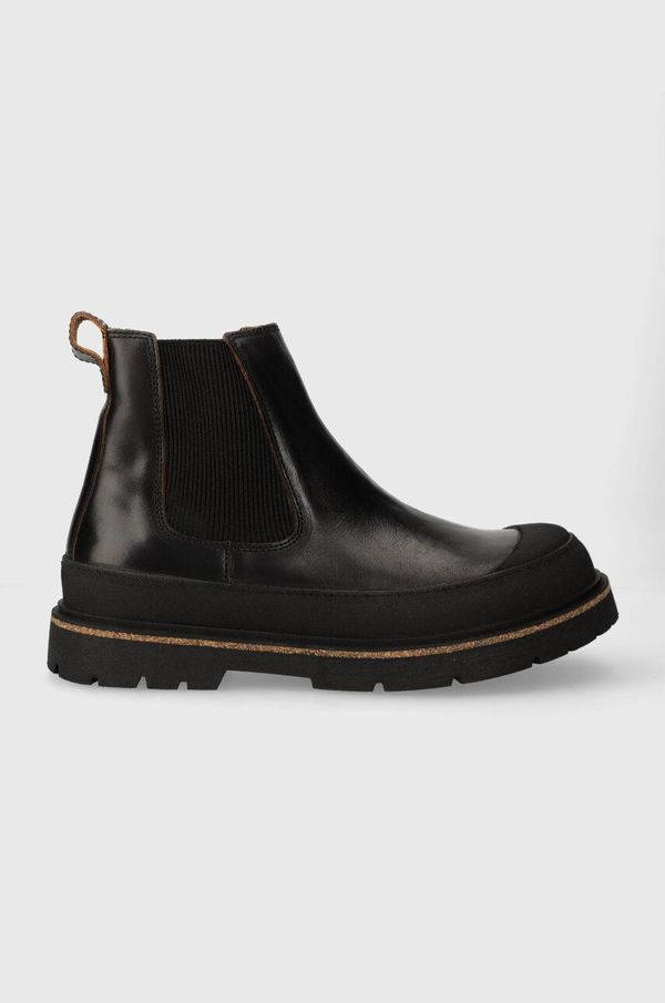 Birkenstock Kožne gležnjače Birkenstock Prescott za muškarce, boja: crna