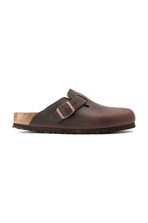 Birkenstock Kožne natikače Birkenstock Boston SFB za muškarce, boja: smeđa, 860131