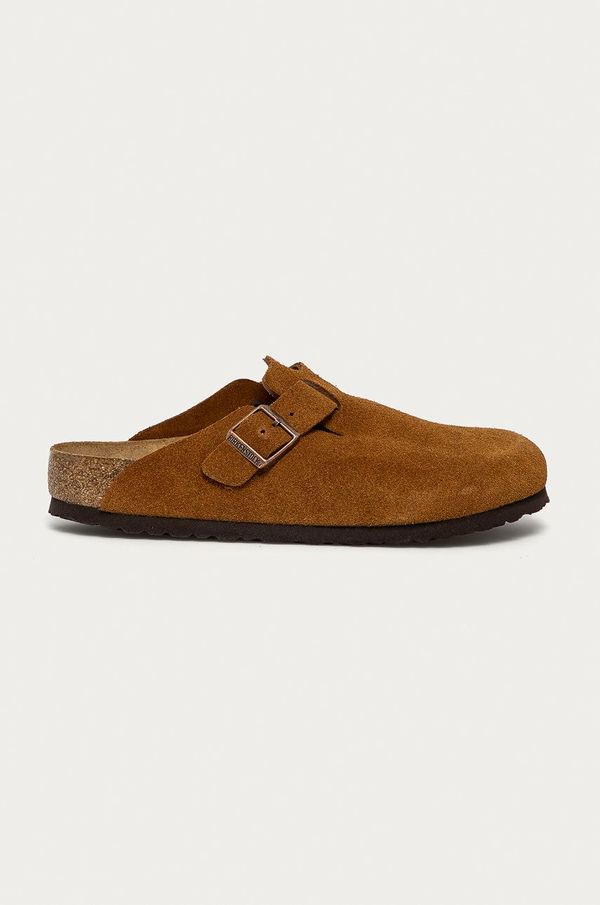 Birkenstock Kožne natikače Birkenstock Boston za muškarce, boja: smeđa, 1009542