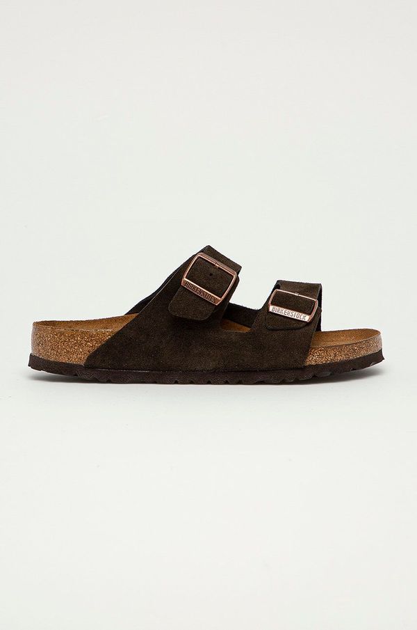 Birkenstock Natikače od brušene kože Birkenstock Arizona za muškarce, boja: smeđa