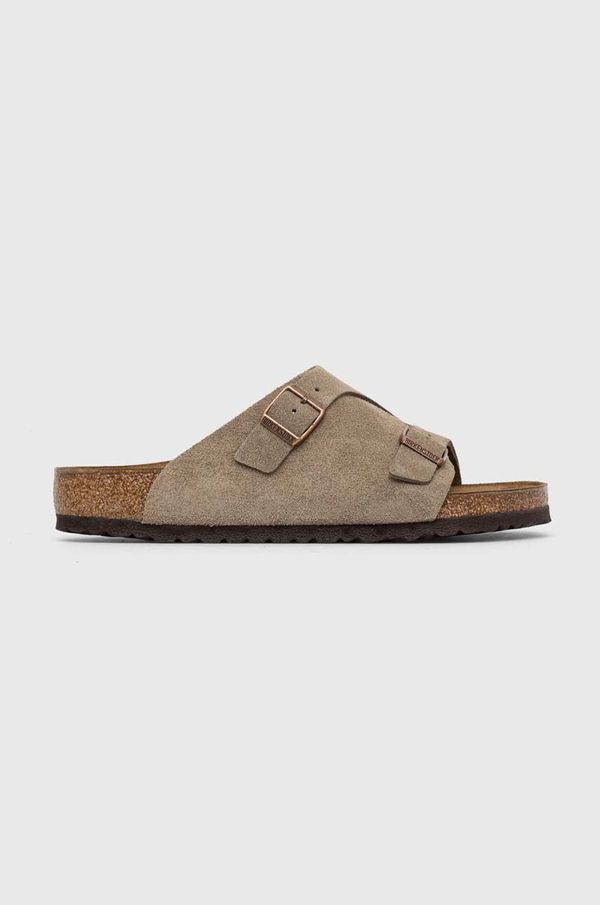 Birkenstock Natikače od brušene kože Birkenstock za muškarce, boja: siva