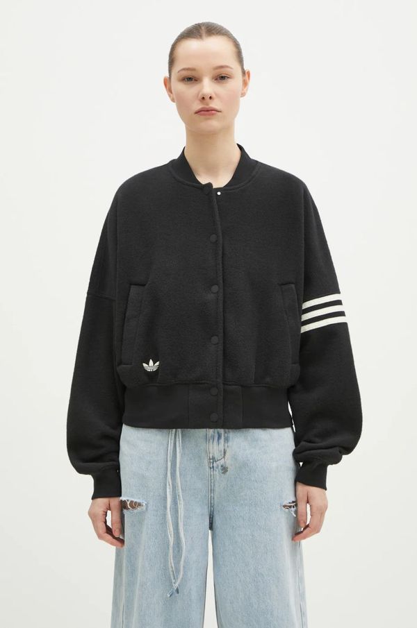adidas Originals Bomber jakna adidas Originals NC BOMBER JKT za žene, boja: crna, za prijelazno razdoblje, JI8525