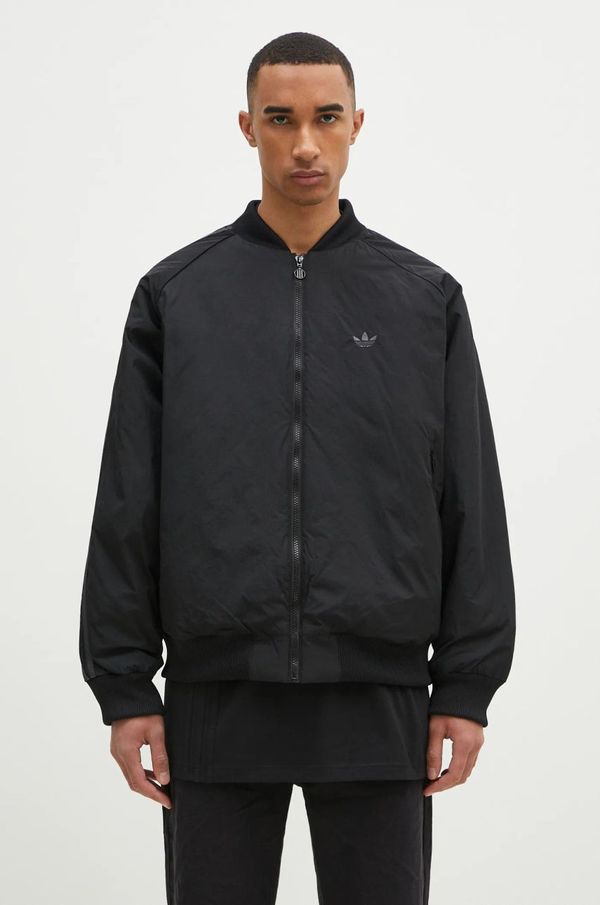 adidas Originals Bomber jakna adidas Originals OS BOMBER za muškarce, boja: crna, za zimu, oversize, JC7546