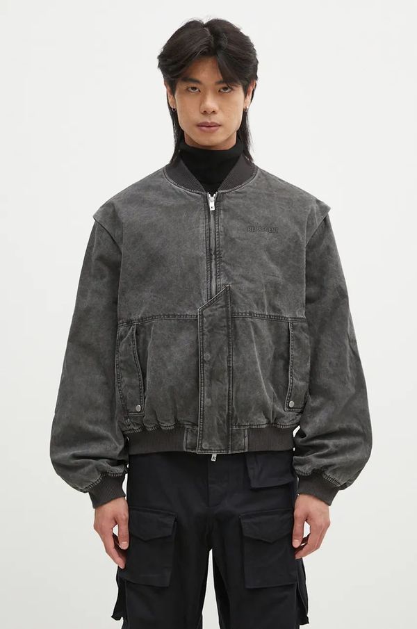 Represent Bomber jakna Represent Inset Sleeve Bomber za muškarce, boja: crna, za prijelazno razdoblje, oversize, MLM1034.230