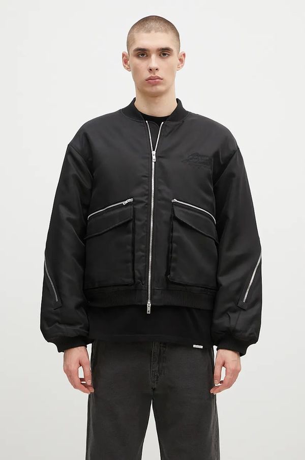 Represent Bomber jakna Represent Zip Back Bomber Jacket za muškarce, boja: crna, za zimu, oversize, MLM1036.001
