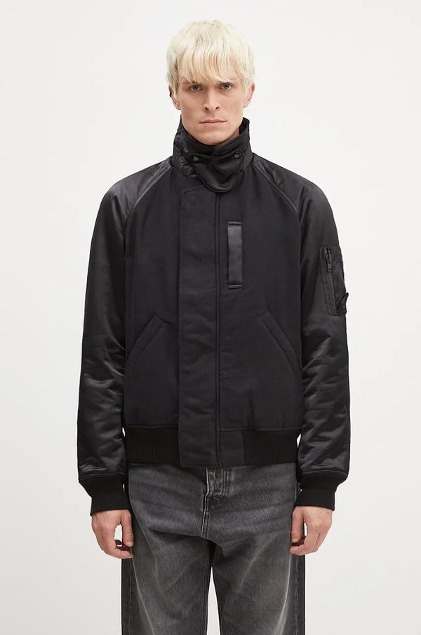 Y-3 Bomber jakna Y-3 Flight Jacket za muškarce, boja: crna, za prijelazno razdoblje, IW7464