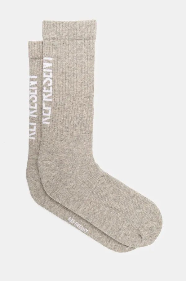 Represent Čarape Represent Logo Socks za muškarce, boja: siva, MLM8871.50