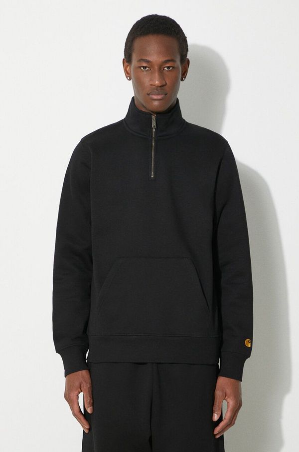 Carhartt WIP Dukserica Carhartt WIP Chase Neck Zip za muškarce, boja: crna, bez uzorka, I033665.00FXX