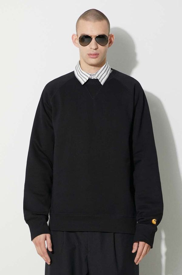 Carhartt WIP Dukserica Carhartt WIP Chase Sweat za muškarce, boja: crna, bez uzorka, I033660.00FXX