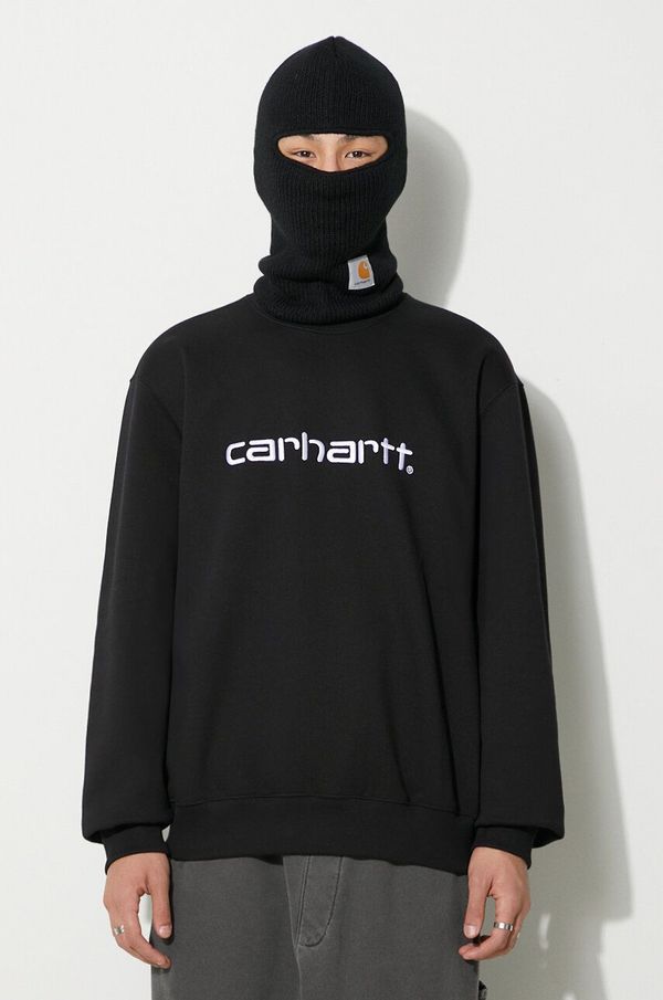 Carhartt WIP Dukserica Carhartt WIP za muškarce, boja: crna, s aplikacijom