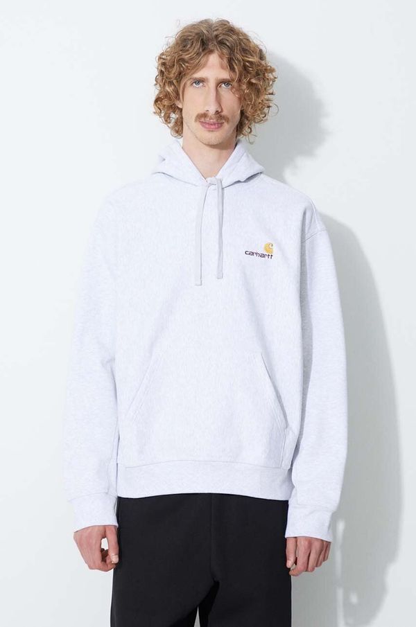 Carhartt WIP Dukserica Carhartt WIP za muškarce, boja: siva, s kapuljačom, melanž